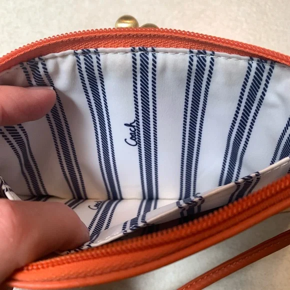 Coach Graphic Pink and Orange Wristlet - Picture 7 of 9